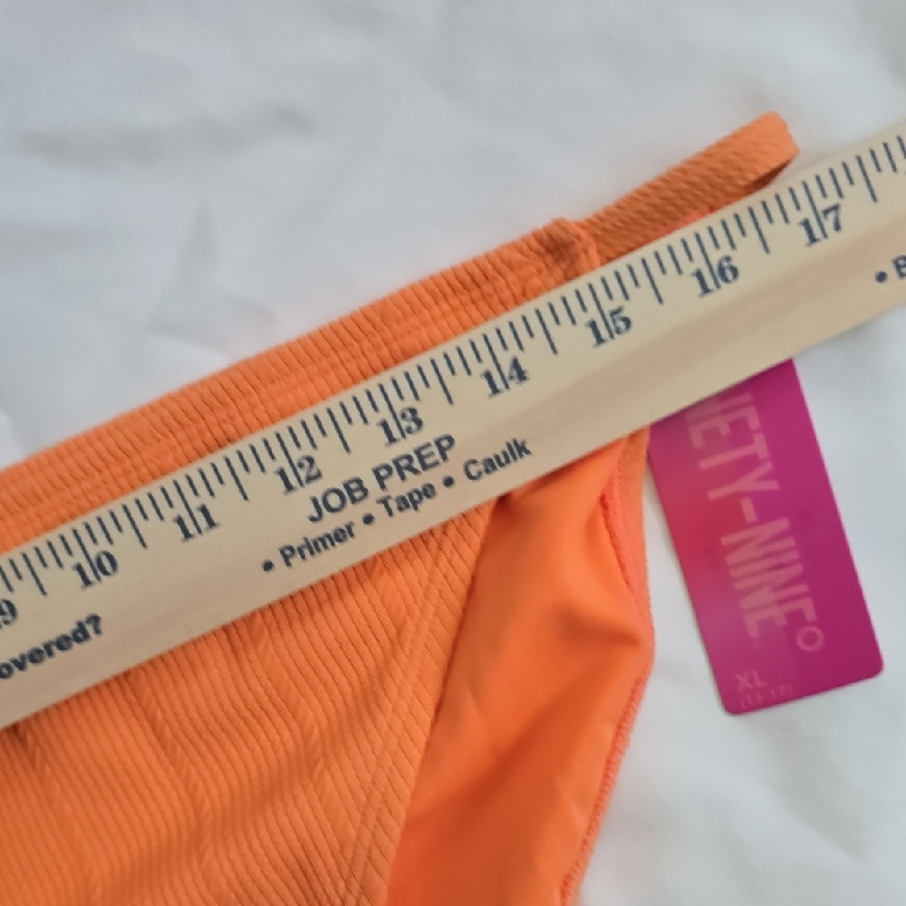 Ninety-Nine Women's Bright Orange Bikini Swim Swimsuit Bottoms Sz XL NEW - Picture 7 of 7